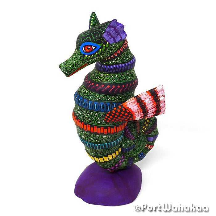 Sargasso Sea Horse Imported Alebrijes For Sale Copal Wood Austin Texas Artist - Lauro Ramirez & Griselda Morales Arrazola, Caballo Del Mar, Carving Medium Large, Sea Horse