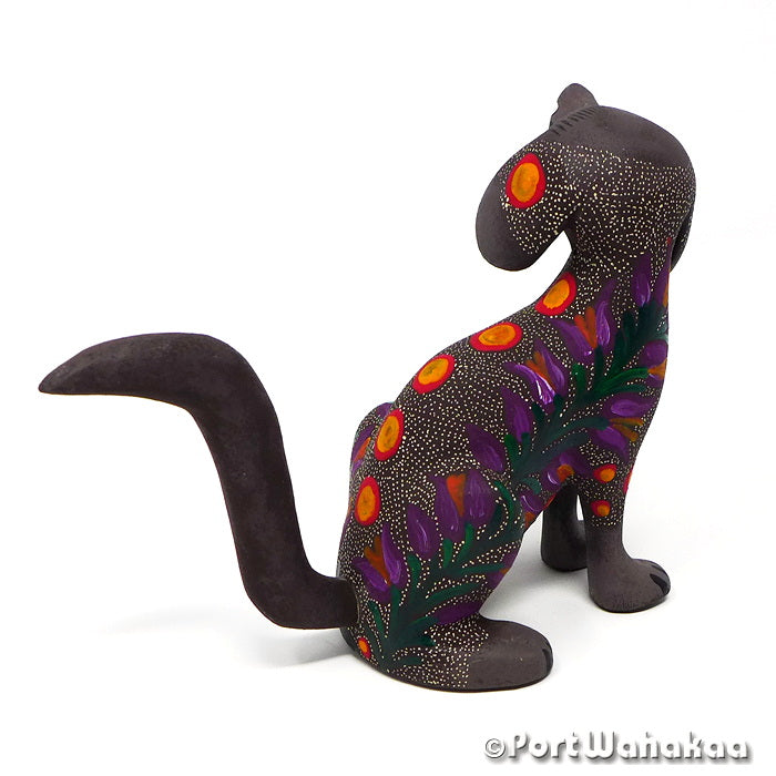 Khaki Dog Copal Wood Alebrije Oaxacan Carvings for Sale Texas Artist - Jose Olivera Carving Small, Dog, Perro, San Martin Tilcajete