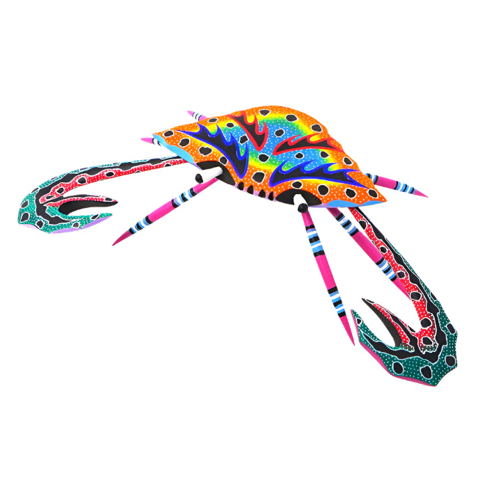 Javier Blas Fire Crab Animals Oaxaca Imports Austin Texas Artist - Javier Blas Carving Small Medium, Crab, Jaiba, San Pedro Cajonos