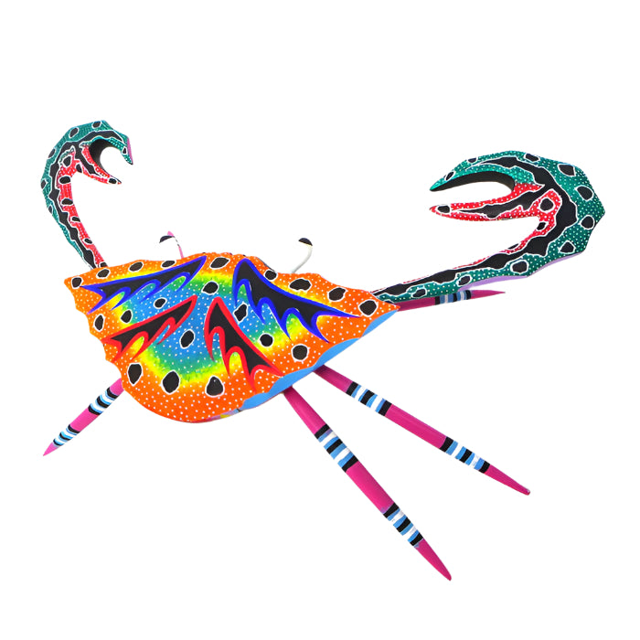 Javier Blas Fire Crab Animals Oaxaca Imports Austin Texas Artist - Javier Blas Carving Small Medium, Crab, Jaiba, San Pedro Cajonos