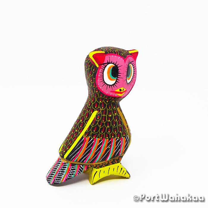 Maria Jimenez Ojeda Owl Copal Alebrije Oaxacan Carvings for Sale Texas Artist - Maria Jimenez Ojeda Aves, Avia, Buho, Carving Small, Owl, San Martin Tilcajete