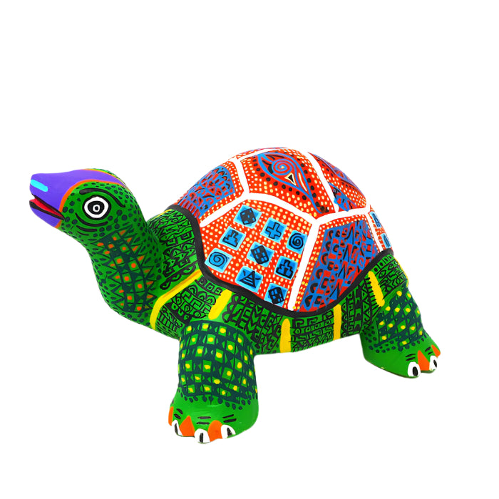 Tortoise Oaxacan Wood Carvings for Sale Austin Texas Artist - Rodriguez Family Arrazola, Carving Medium, Reptile, Tortoise, Tortuga, Turtle