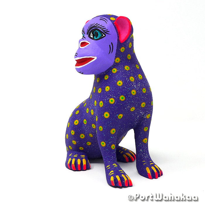 Edilberto Cortez Ape Oaxacan Wood Carvings for Sale Austin Texas Artist - Edilberto Cortez Arrazola, Baboon, Carving Medium, Monkey