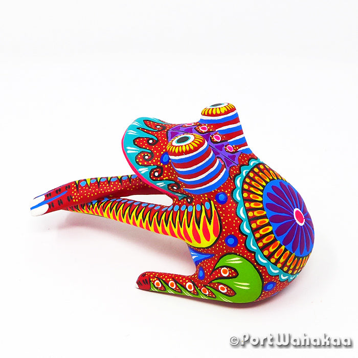 Tlaxiaco Frog Copal Wood Alebrije Oaxacan Carvings for Sale Texas Artist - Yesenia Castro Arrazola, Carving Small, Rana, Sapo