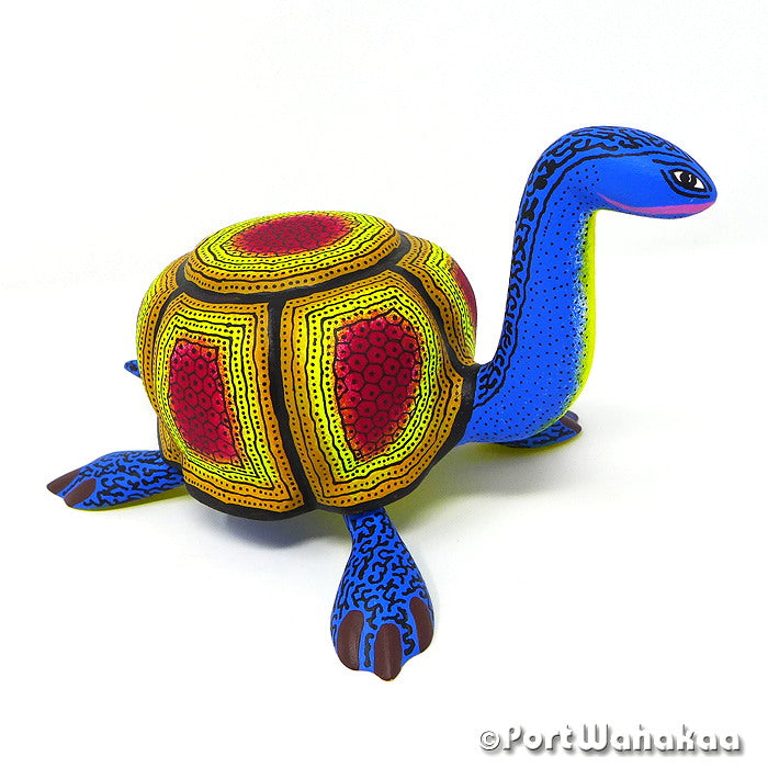 Capriola Tortuga Oaxacan Wood Carvings for Sale Austin Texas Artist - Raul and Viviana Blas Carving Medium, San Pedro Cajonos, Tortuga, Turtle