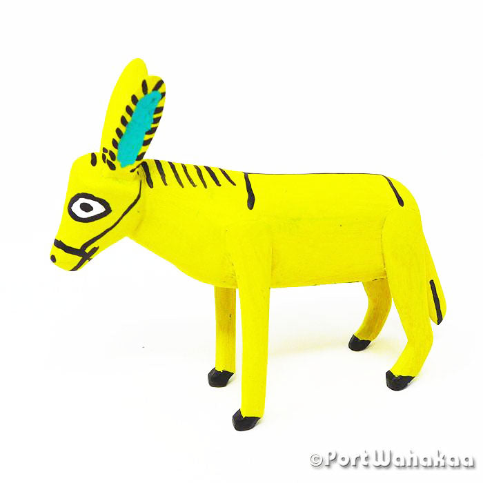 Day Donkey Copal Wood Oaxacan Alebrije Carvings for Sale Texas Artist - Reynaldo Santiago Burro, Carving Small, donkey, La Union