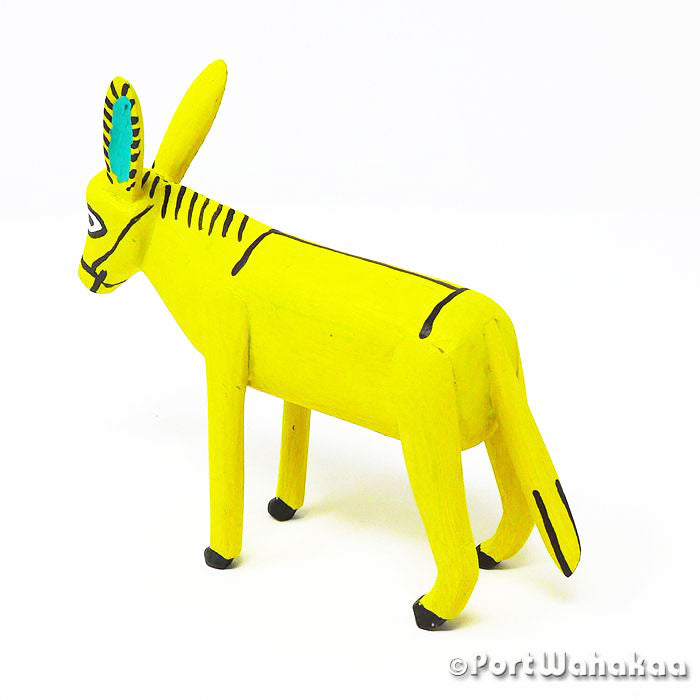 Day Donkey Copal Wood Oaxacan Alebrije Carvings for Sale Texas Artist - Reynaldo Santiago Burro, Carving Small, donkey, La Union