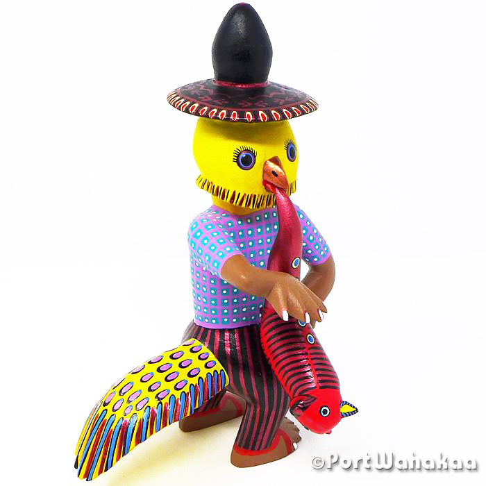 Oaxacan Wood Carvings for Sale Texas Seahorse Saxophone Owl Artist - Ana Xuana Bird, Carving Medium, Musician, Owl, San Martin Tilcajete, Sea Horse