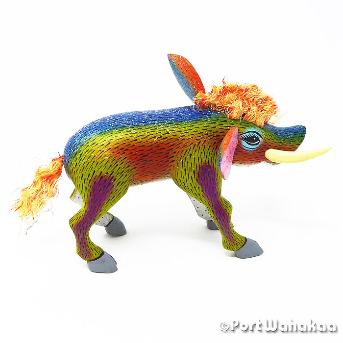 Rainbow Razorback Alebrijes Arcorius Javelina Artist - David Blas