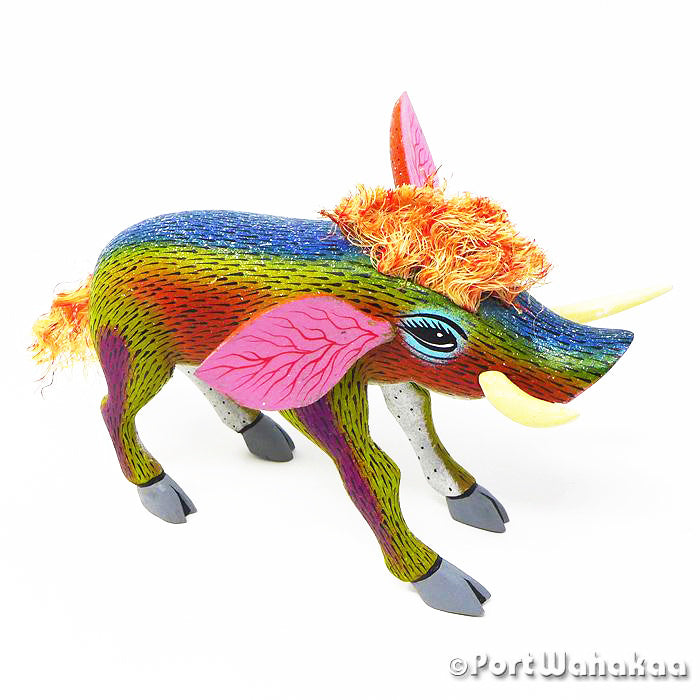 Rainbow Razorback Alebrijes Arcorius Javelina Artist - David Blas