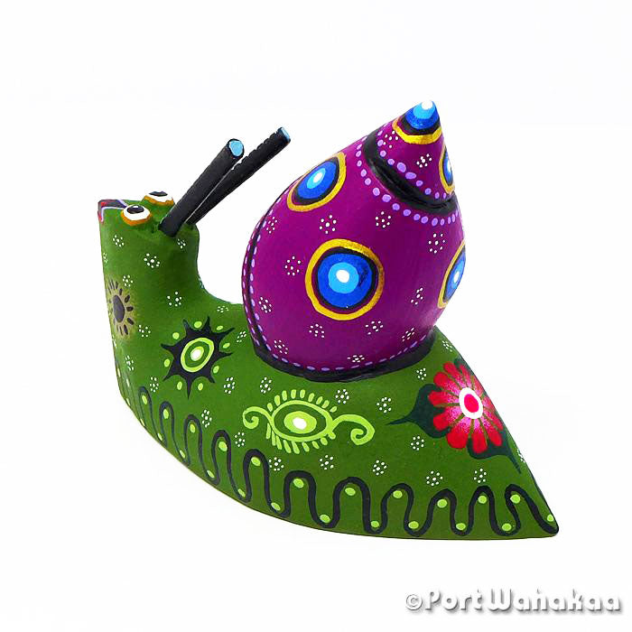 Austin Texas Garden Snail Oaxaca Mexico Alebrije Wood Carving for Sale Artist - Roberta Angeles Caracol, Caracole, Carving Small, San Martin Tilcajete, Snail