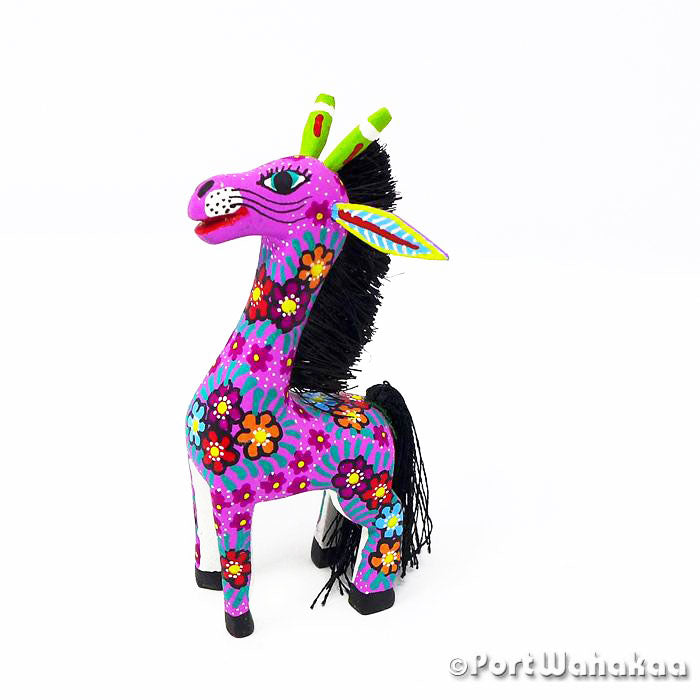 Posh Giraffe Copal Wood Alebrije Oaxacan Carvings for Sale Texas Artist - Maria Jimenez Ojeda Carving Miniature, Giraffe, San Martin Tilcajete