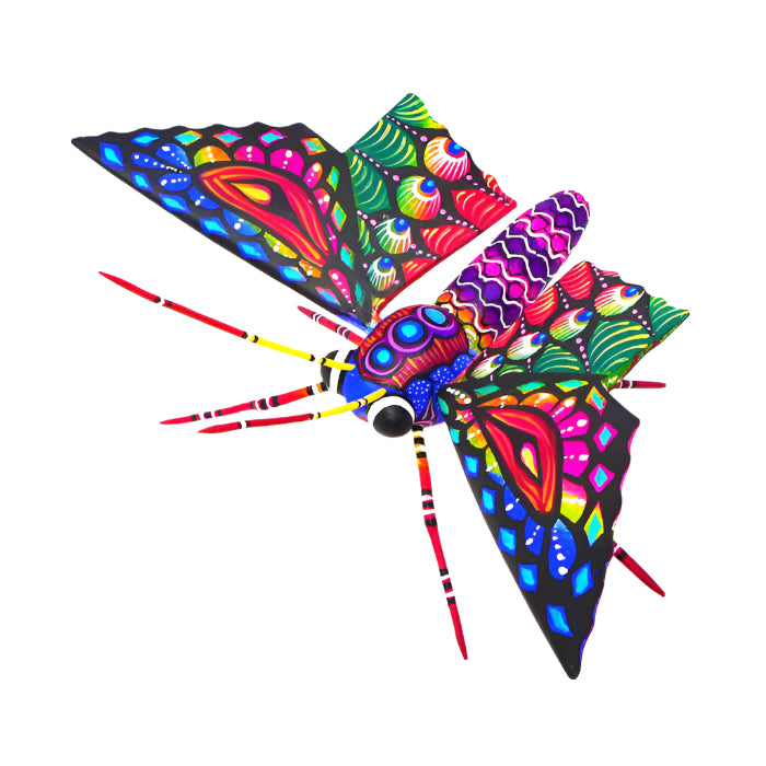 Butterfly Blas Ocote Wood Alebrije Oaxacan Carvings for Sale Texas Artist - Rogelio Blas butterfly, Insect, mariposa, San Pedro Cajonos